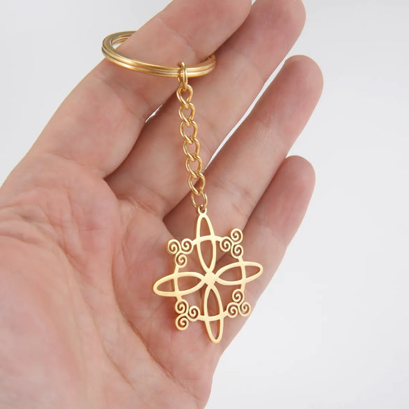 Elegant Lady Witches Knot Stainless Steel Women'S Bag Pendant Keychain