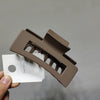 Elegant Large Square Hollow Shark Clip Hair Claw For Women Plastic Resin Geometric Ins Style Hair Accessory