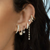 Elegant Light Luxury Ins Style Zircon Micropaved Copper Plated With Real Gold Earrings