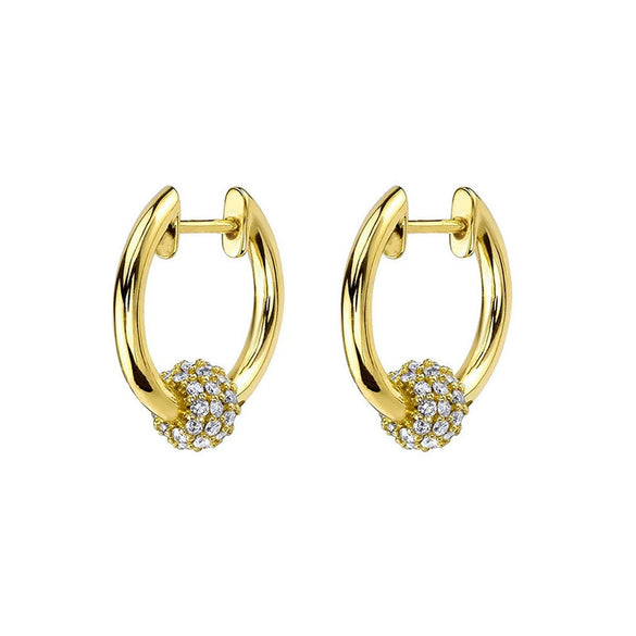 Elegant Light Luxury Ins Style Zircon Micropaved Copper Plated With Real Gold Earrings