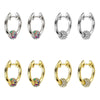 Elegant Light Luxury Ins Style Zircon Micropaved Copper Plated With Real Gold Earrings