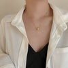 Elegant Love Titanium Steel Round Bead Clavicle Chain For Women With Electroplating Treatment