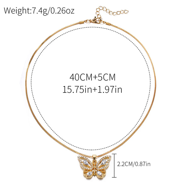 Elegant Luxurious Butterfly Alloy Wholesale Necklace