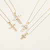 Elegant Luxurious Classic Style Cross Copper 14k Gold Plated Artificial Pearls Zircon Pendant Necklace In Bulk