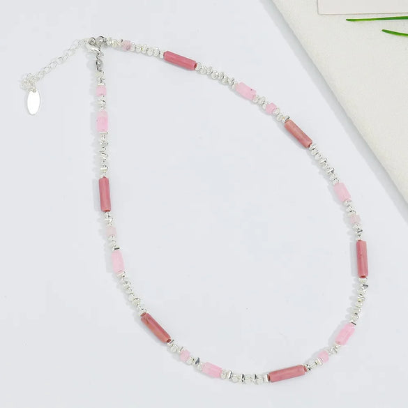 Elegant Luxurious Irregular Round Natural Stone Copper 18K Gold Plated Necklace In Bulk