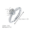 Elegant Luxurious Round Sterling Silver Gra Plating Inlay Moissanite 18k Gold Plated Open Rings