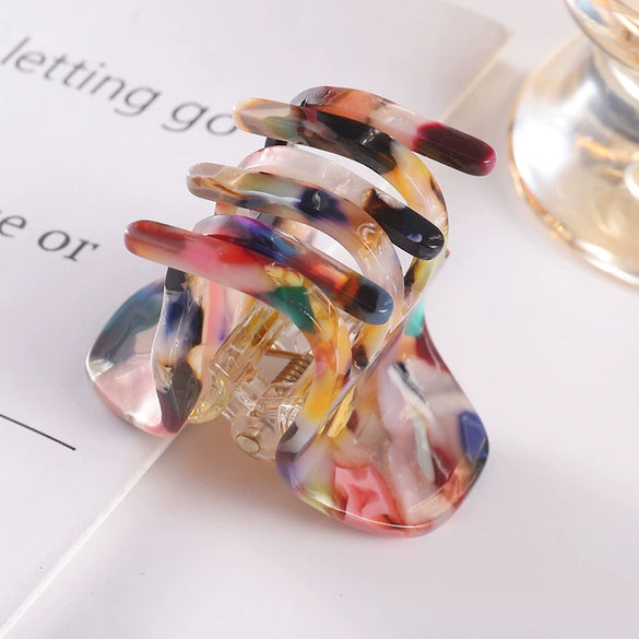 Elegant Minimalist Handmade Acrylic Acetate Ponytail Claw Clip Backofhead Hair Accessory For Women
