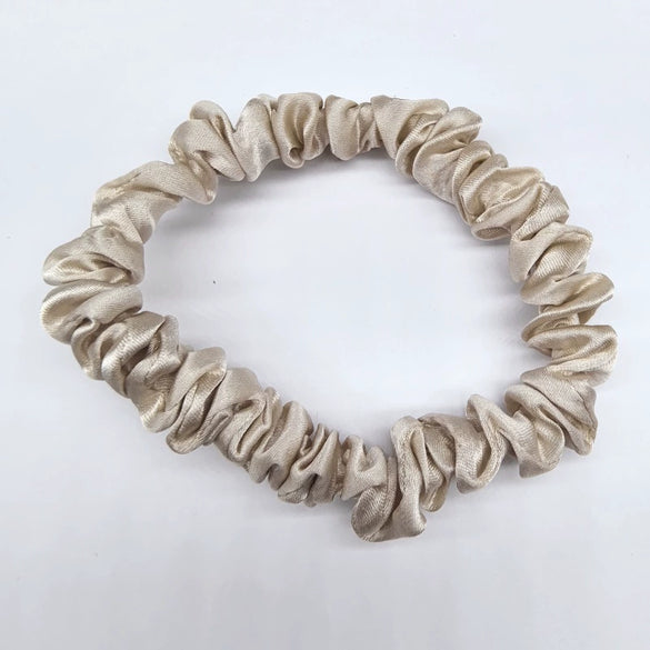 Elegant Mulberry Silk Hair Tie High Elasticity Lovely French Style Silk Hair Ring Gentle On Hair