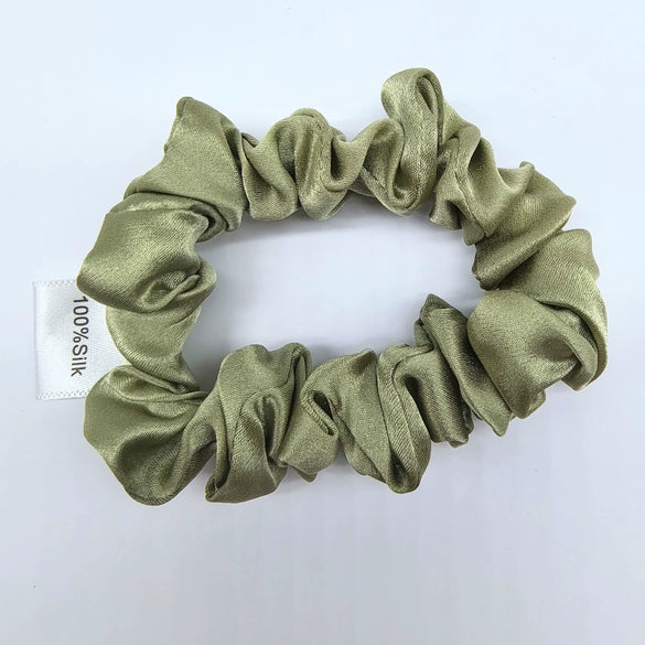 Elegant Mulberry Silk Hair Tie High Elasticity Lovely French Style Silk Hair Ring Gentle On Hair