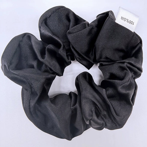 Elegant Mulberry Silk Hair Tie High Elasticity Lovely French Style Silk Hair Ring Gentle On Hair
