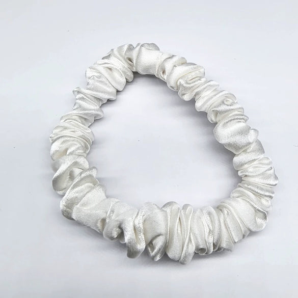 Elegant Mulberry Silk Hair Tie High Elasticity Lovely French Style Silk Hair Ring Gentle On Hair