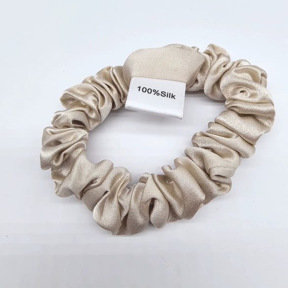 Elegant Mulberry Silk Hair Tie High Elasticity Lovely French Style Silk Hair Ring Gentle On Hair