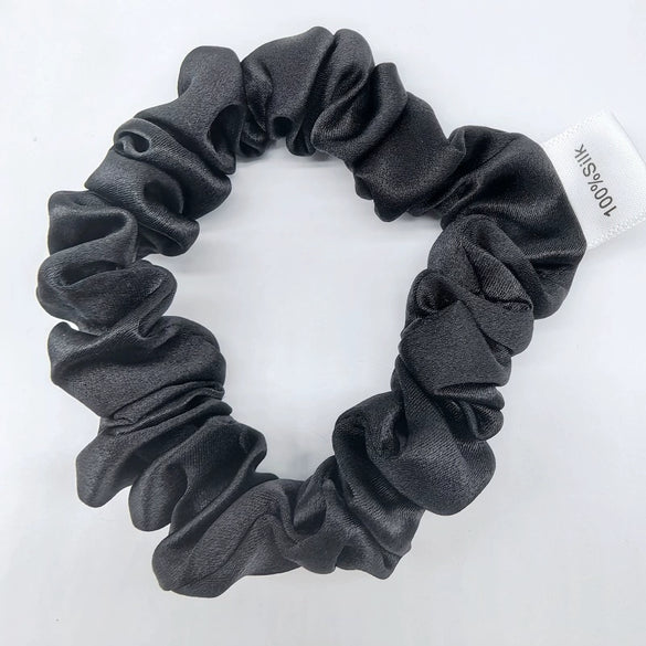 Elegant Mulberry Silk Hair Tie High Elasticity Lovely French Style Silk Hair Ring Gentle On Hair
