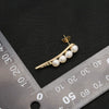 Elegant Natural Pearl Earrings 925 Silver Needle 18K Gold Plated Geometric Style For Women