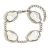 Elegant Niche French Design Stainless Steel 18K Gold Plated Baroque Pearl Bracelet For Women With Electroplating