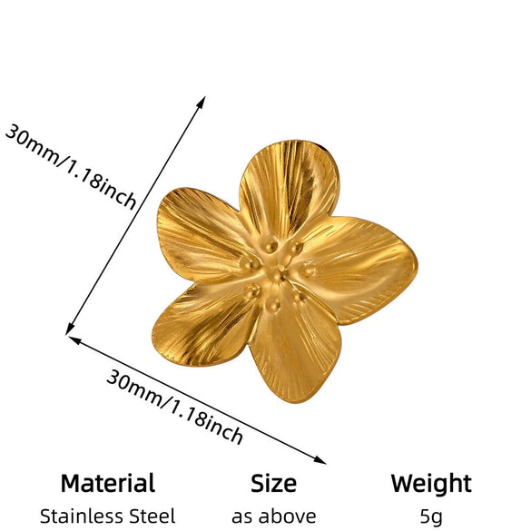 Elegant Openwork Rose Brooch In Stainless Steel Electroplated Floral Corsage Accessory For Women