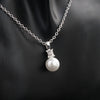 Elegant Pearl Necklace And Earrings Set For Women With Electroplated Geometric O Shape Pendant And Snake Bone Chain