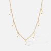 Elegant Pearl Xiaomi Beads Tassel Necklace For Women Stainless Steel With Geometric Design And Electroplating