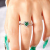 Elegant Retro Classic Style Heart Shape Copper Inlay Zircon Rings