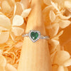 Elegant Retro Classic Style Heart Shape Copper Inlay Zircon Rings