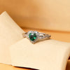 Elegant Retro Classic Style Heart Shape Copper Inlay Zircon Rings