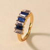 Elegant Retro Geometric Alloy Inlay Rhinestones Unisex Rings