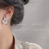 Elegant Retro Hand Painted Dripping Oil Copper Flower Earrings For Women Floral Statement Jewelry