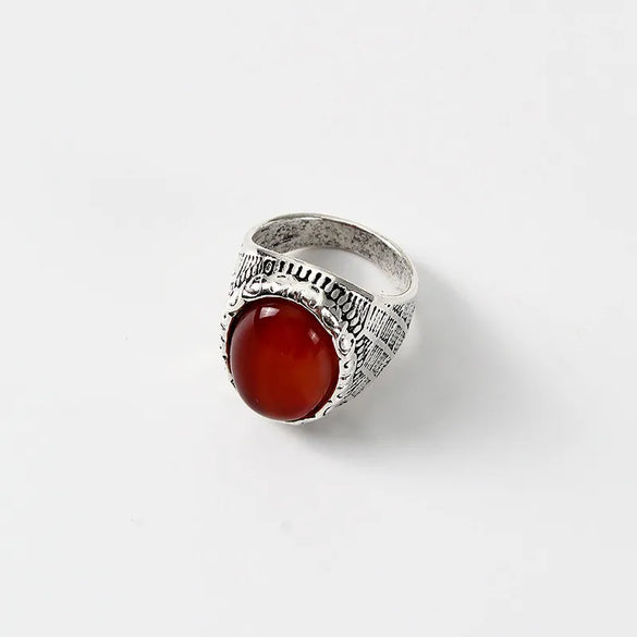 Elegant Retro Streetwear Geometric Alloy Carving Women'S Rings