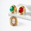 Elegant Retro Streetwear Geometric Alloy Carving Women'S Rings