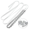 Elegant Rhinestone Bridal Waist Belt With Floral Design Wedding Dress Sash Accessory With Woven Buckle