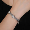 Elegant Rhombus Titanium Steel Plating Inlay Artificial Diamond Bracelets