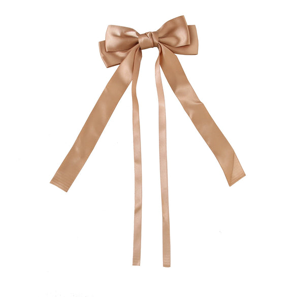Elegant Ribbon Bow Duckbill Clip Hairpin Handmade Fabric Highend Women's Headwear