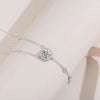 Elegant Round Tassel Sterling Silver Moissanite Zircon Necklace In Bulk