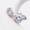 Elegant Round Zircon Pendant Copper Crystal Earrings Geometric Fashion Jewelry For Women Wholesale