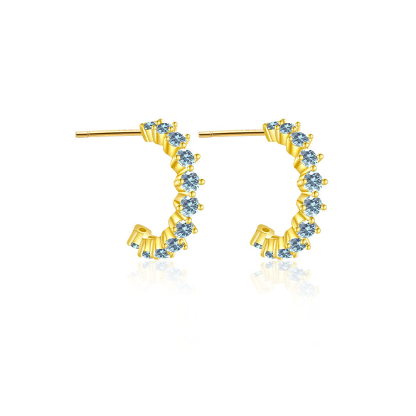 Elegant S925 Silver Electroplated Geometric Earrings For Women