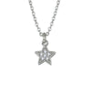 Elegant S925 Silver Star Pendant Necklace With Zircon Five Pointed Star O Chain Clavicle Necklace For Couples