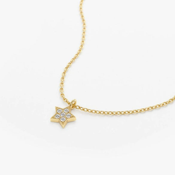 Elegant S925 Silver Star Pendant Necklace With Zircon Five Pointed Star O Chain Clavicle Necklace For Couples