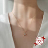 Elegant S925 Silver Star Pendant Necklace With Zircon Five Pointed Star O Chain Clavicle Necklace For Couples