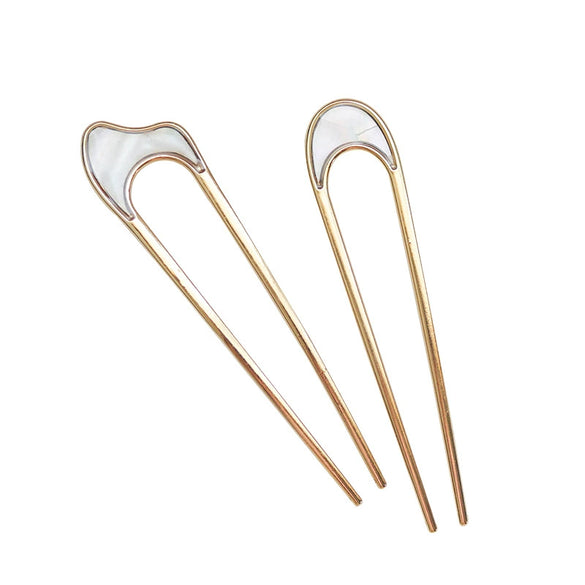 Elegant Simple Alloy U Shaped Hair Pin Antique Style Metal Hair Needle With Fine Craftsmanship