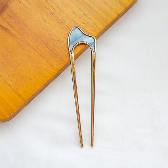 Elegant Simple Alloy U Shaped Hair Pin Antique Style Metal Hair Needle With Fine Craftsmanship