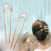 Elegant Simple Alloy U Shaped Hair Pin Antique Style Metal Hair Needle With Fine Craftsmanship