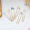 Elegant Simple Alloy U Shaped Hair Pin Antique Style Metal Hair Needle With Fine Craftsmanship