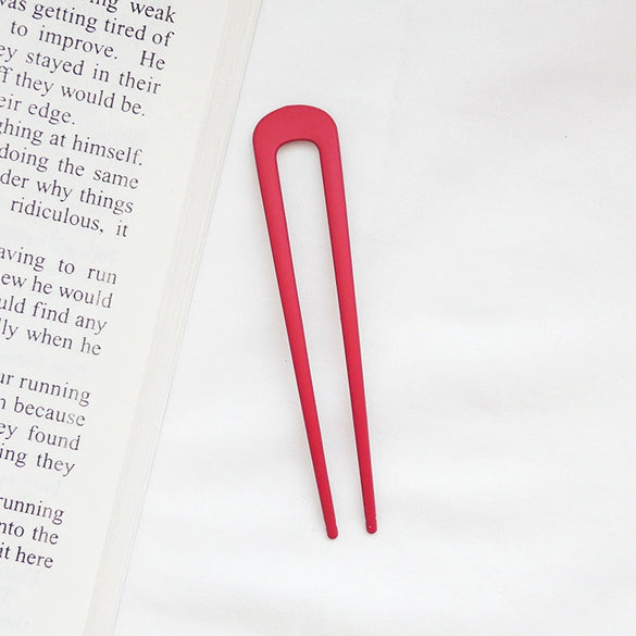 Elegant Simple Alloy U Shaped Hair Pin Antique Style Metal Hair Needle With Fine Craftsmanship