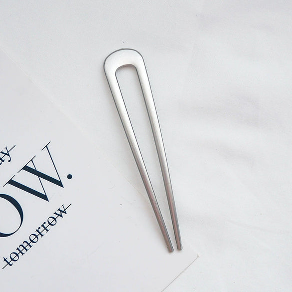 Elegant Simple Alloy U Shaped Hair Pin Antique Style Metal Hair Needle With Fine Craftsmanship