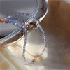 Elegant Simple Purple Geometric Beaded Necklace With Freshwater Pearl For Women Clavicle Chain Natural Style