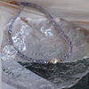 Elegant Simple Purple Geometric Beaded Necklace With Freshwater Pearl For Women Clavicle Chain Natural Style