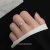 Elegant Simple Sterling Silver Heart Open Ring For Women With Electroplated Finish Trendy Fashion Jewelry