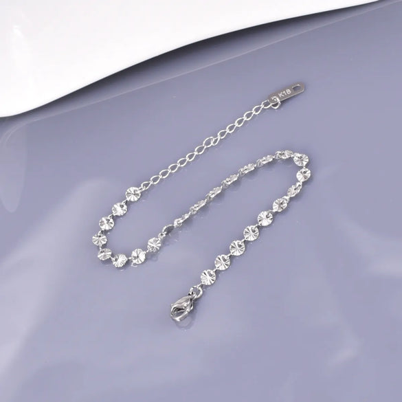 Elegant Simple Style Geometric 304 Stainless Steel Titanium Steel 18K Gold Plated Bracelets In Bulk