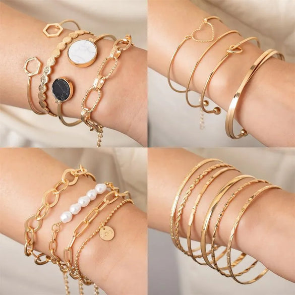 Elegant Simple Style Geometric Alloy Plating 18k Gold Plated Women'S Bangle