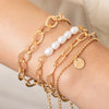 Elegant Simple Style Geometric Alloy Plating 18k Gold Plated Women'S Bangle